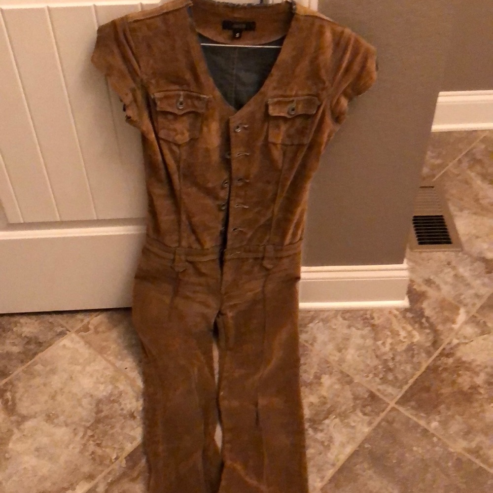 Vintage Suede brown jumpsuit